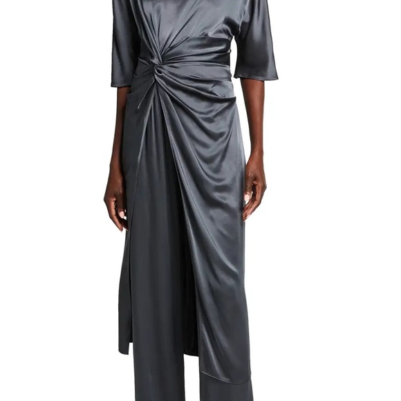 NWOT LAPOINTE from Neiman Marcus satin like long twist tunic top. Stunning! - Picture 2 of 12